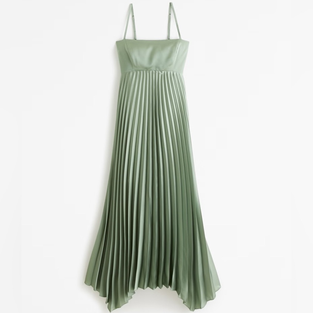 Abercrombie Green Pleated Dress